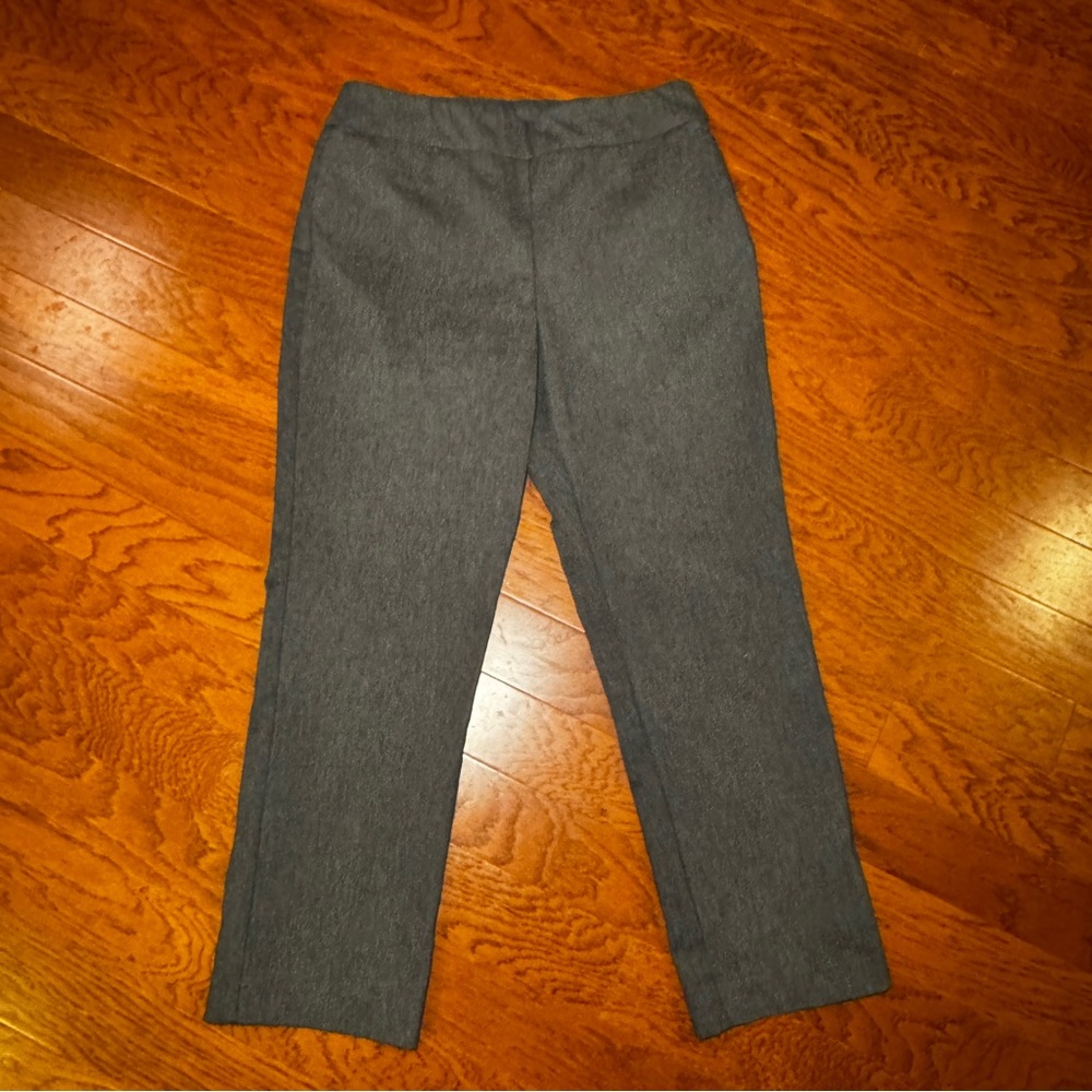Kim Rogers | Women’s Petite Charcoal Straight Leg Pull-On Pants Size 12P